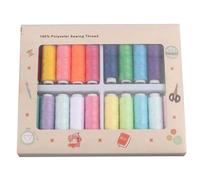 3. Paquete de hilo de coser multitono, 20 carretes de algodón denso, compatibles con máquina y para proyectos de bordado, paquetes de hilos de coser de alta velocidad