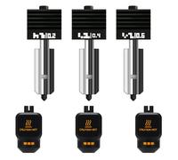 3 paquetes de 0,2 mm + 0,4 mm + 0,6 mm Hotend kit para bambú lab P2S/H2D/H2S/H2C, extrusora incluye boquilla de acero endurecido y bloque de calor electrochapado para accesorios de impresora 3D de