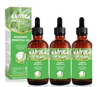 3 paquetes de aceites esenciales de romero puros naturales, aceite para el cuero cabelludo para el crecimiento del cabello seco y dañado, tratamiento de la caída del cabello, nutre el cuero cabelludo
