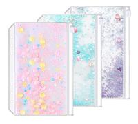 3 Paquetes de Carpetas de Plástico A5 de 6 Agujeros con Cremallera de colores, resistentes al Agua (DecorativasBolsillo con cremallera, A5)