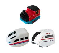 3 paquetes de coches de tren eléctricos de repuesto, recargables por USB, compatibles con trenes eléctricos KlickRail, no se pueden operar solos, pistas y cable no incluidos (juego)