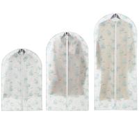 3 Paquetes De Fundas Ropa Transparentes Impresas, Bolsa Almacenaje Ropa,Fundas Burro Ropa A Prueba De Polvo, Fundas Ropa Lavables, Burro Ropa Fundas Con Cremallera Para Usar Abrigos, Vestidos D