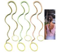 3 paquetes de gomas deportivas para el pelo de 25 pulgadas para mujer, sin ganchos, soportes elásticos en espiral para cola de caballo para cabello más corto, largo y grueso, trenzado, coleta de