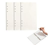 3 paquetes de papel de recambio A5 en blanco, 135 hojas de papel A5, rellenables, 6 agujeros, 21 x 14,2 cm, para cuaderno Filofax