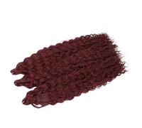 3 paquetes de peluca trenzada larga y rizada, pelos de ganchillo con ondas oceánicas for mujeres negras, cabello trenzado profundo for trenzas bohemias(BUG,22inch-55cm)