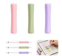3 paquetes de silicona compatibles con Apple Pencil Pro, 2ª generación y USB-C, grosor 0,4 mm, Apple Pencil Grip, diseño ergonómico antifatiga, colores blanco, rosa, verde