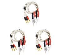 3 Par Cable de Clip de de Enchufe Plátano Aislado Baja Resistencia Terminal de Medidor de Prueba de Plomo de Sonda Kelvin Nuevo