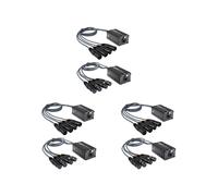 3 Par XLR Macho/Hembra Serpiente de 4 Canales 3 Pines XLR/DMX A Ethercon RJ45 Cat5/Cat6 Extensor Ethernet para Escenario en Vivo, Negro