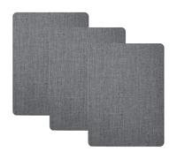 3 parches autoadhesivos de tela de lino, parches de reparación grandes para sofás, sillas, zapatos y ropa, kit de reparación de alfombras gris oscuro, fácil de cortar y reutilizable (20,3 x 27,9 cm)