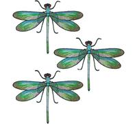 3 parches de libélula verde, parches bordados de libélula para coser, parche para planchar, apliques bordados