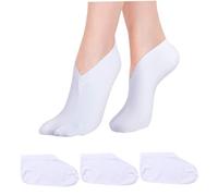 3 parejas calcetines hidratantes mujeres, calcetines de spa de mezcla de algodón durante la noche absorbiendo el sueño para pies secos hidratación cosmética para mujeres y hombres