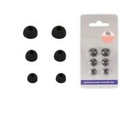3 Pares Almohadillas para Jbl Endurance Peak3 Fundas de Auriculares Tamaños S/M/L Recambio de Almohadillas de Silicona Blanda Tapa Antipolvo Accesorios para Auriculares Bluetooth (Negro)