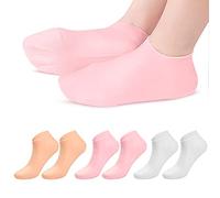 3 Pares Calcetines Hidratantes, Hombres Mujeres Calcetines para el Cuidado de Los Pies Suave, Calcetines de Gel Elástico para Piel Seca Agrietada del Pie (Multicolor)