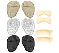 3 Pares De Almohadillas Del Antepié, 2 Pares De Parches De Talón, Color Sólido Simple, Tacones Altos Con Tacones Anti-Deslizamiento, Alivio De Dolor Y Plantillas Multifuncionales.