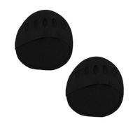 3 pares de almohadillas for el antepié transpirables seda helada for mujer, medias plantillas for tacones altos, inserciones calcetines invisibles(Black)