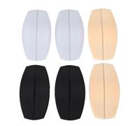 3 Pares de Almohadillas para Hombro para Mujer, Almohadillas para Correa de Sujetador Ajustables Antideslizantes de Silicona, Color Negro y