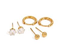 3 pares de aretes para mujeres y niñas, aretes de bola brillante Rheinstone no repetitivos, adecuados para fiestas de la vida cotidiana, aretes de declaración, cumpleaños, Navidad, regalo de joyería