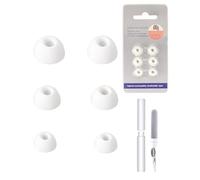 3 pares de auriculares de silicona para Soundcore by Anker Space A40, 3 tamaños diferentes (S/M L), suaves y cómodos, para auriculares internos blancos, blancos