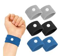3 Pares de Bandas de Alivio para el Mareo, Pulsera Acupresión Anti Náuseas, Bandas para Enfermedad Marítima, Ideal para Náuseas, Mareos, Náuseas de Viaje Eficaz y sin Efectos Secundarios