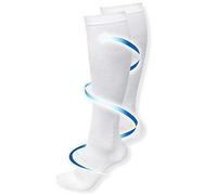 3 Pares de Calcetines de Compresión Antifatiga Unisex Calcetines Antifatiga de Viaje Antifatiga, Calcetines Mágicos, Blanco de Alta Compresión