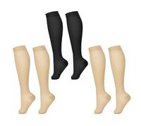 3 Pares De Calcetines De Compresión Con Punta Abierta, Calcetines De Soporte Sin Dedos, Calcetines De Compresión Fáciles De Usar, Calcetines Sin Dedos Para Hombres Y Mujeres