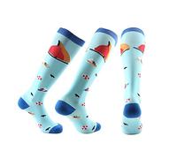 3 Pares de Calcetines de Compresión Para Hombres Y Mujeres. Aptos Para Correr, Enfermeras, Viajes Aéreos Y Embarazadas. Ejecutiva Verde L/Xl.