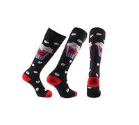 3 Pares de Calcetines de Compresión Para Hombres Y Mujeres Aptos Para Correr, Enfermeras, Viajes Aéreos Y Embarazos - Fortalece La Resistencia, La Longitud, Las Fantasías, Negro Oscuro L/Xl