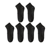 3 Pares De Calcetines De Felpa, Calcetines Térmicos Negros, Calcetines Antideslizantes Pegados, Calcetines De Mujer, Resistentes Al Frío Plus Calcetines Polares