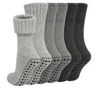 3 Pares de Calcetines de Lana Antideslizantes, Calcetine de Punto Grueso, Calcetine Cálidos para el Invierno, Calcetines Térmicos, Sin Género, Para Hombres Y Mujeres EU36-41