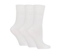 3 pares de calcetines para señora, de agarre suave sin elástico, talla 37 - 42 Blanco blanco 37-42