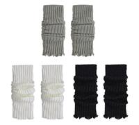 3 Pares De Calentadores De Piernas Cálidos, Calentadores De Piernas De Otoño E Invierno, Calentadores De Piernas Decorativos Para Mujeres, Accesorios De Ropa, Calentadores De Piernas De Ballet