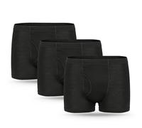 3 Pares de Calzoncillos para Incontinencia Hombre 250 ml Boxer de Algodón Lavable y Reutilizable con Almohadilla Absorbente Ropa Interior Absorbente Negro Talla XL