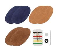3 pares de codos, 1 juego de costura, parches para ropa, codos y rodillas, adición de reparación de gamuza, parches con paño de reparación de agujeros, reparación de accesorios de ropa