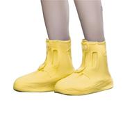 3 pares de cubiertas for zapatos, cubierta impermeable for al aire libre, Protector silicona, Botas lluvia for días lluviosos, antideslizante for para Limpieza de Alfombras(Yellow,XL(40-41))