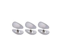 3 pares de gafas de jade almohadillas de nariz gafas de miopía tipo tornillo accesorios de almohadilla de nariz - blanco