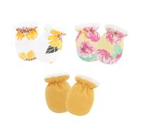 3 pares de guantes de algodón para bebés, suaves, transpirables, protectores de arañazos para pieles sensibles de 0 a 2 años, guantes de invierno para bebé, cómodos, transpirables, para bebés