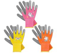 3 Pares de Guantes de Jardinería para Niños Recubrimientos de Látex Antideslizantes Guantes de Protección Laboral Guantes de Trabajo de Patio para Niños y Niñas Tareas domésticas Deberes Trabajo