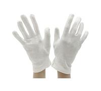 3 Pares de Guantes, Guantes Multiusos, Guantes de Algodón, Guantes Ergonómicos, Guantes para el Hogar, Jardín, Conducir, Hostelería, Trabajo, (24 cm, 3 Unidades Blanco)