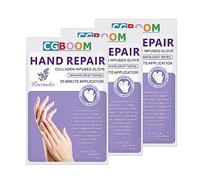 3 pares de guantes hidratantes para manos, máscara renovada para reparación de la piel mano con colágeno infundido, guantes mejorar la humedad para manos secas, envejecidas, agrietadas (clásico)