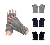 3 Pares De Guantes Sin Dedos, Guantes Cálidos, Guantes Simples, Guantes Tejidos A La Moda, Guantes De Ciclismo, Guantes Portátiles