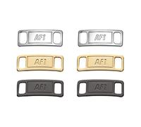 3 pares de hebillas de cordones de zapatos de metal, zapatillas de deporte para niños y adultos, accesorios de decoración de cordones de zapatos de bricolaje, 3 colores (plata, oro, negro pistola)