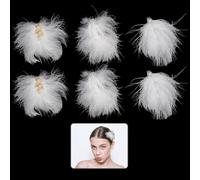 3 Pares De Horquillas De Plumas, Accesorios Para El Cabello Elees Y Simples, Accesorios De Ropa De Escenario, Decoraciones De Peinado, Accesorios De Peinado.