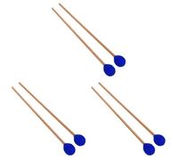 3 pares de mazos de hilo azul para teclado de marimba, mazo envuelto en lana, mazo de cabeza de hilo mediano, mazo de marimba Glockenspiel, mazo de acrílico de percusión de arce