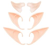 3 Pares de Orejas de Elfo Orejas de Hadas de Elfo de Silicona Hobbit Vampiro Orejas de Anime Cosplay Halloween Navidad Anime Fiesta Mascarada Accesorios,Orejas De Elfo Cosplay,Orejas de Duendes Hadas