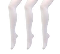3 pares de pantis para ballet de Manzi, para mujer, básicas, convertibles, de transición blanco XXL
