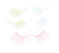 3 Pares De Pestañas Postizas De Colores Rímel De Colores Pestañas Postizas De Cómic Rímel Con Purpurina Rizador De Pestañas Térmico Extensiones De Pestañas Postizas Pestañas Ipetboom