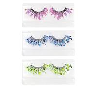 3 Pares De Pestañas Postizas De Lentejuelas, Creativas Y De Moda, Las Espesas Pestañas Brillantes Y Brillantes De Las Mujeres, Los Accesorios De Belleza De La Ropa.