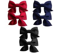 3 Pares De Pinzas Para El Cabello Con Lazo Para Niños, Lindos Accesorios Para El Cabello Para Niñas, Pinzas Para El Cabello De Moda, Clips Laterales Antideslizantes, Tocados Con Lazo Para Niños