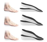 3 pares de plantillas de aumento de altura, elevadores de talón para zapatos, insertos para hombres y mujeres, para tendinitis de Aquiles y discrepancia de longitud de pierna (hombre, 1,5 cm/2,5 cm