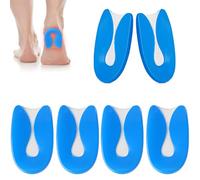 3 pares de plantillas de espolón calcáneo, plantillas para el tendón de Aquiles, almohadillas de gel para talón, plantillas ortopédicas de gel para zapatos, plantillas de talón para mujer y hombre